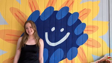 Our volunteer Evie at Broadway Gallery