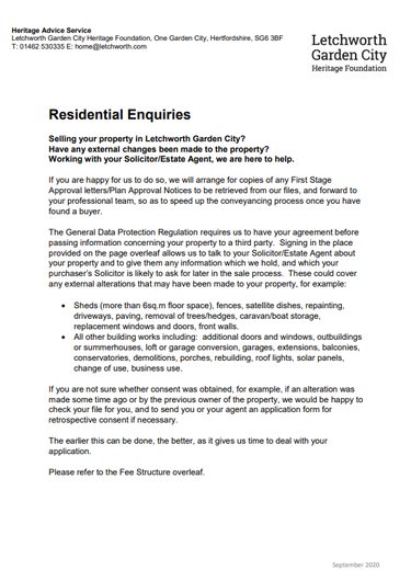 Residential Enquiries Form - Estate Agents & Solicitors thumbnail image
