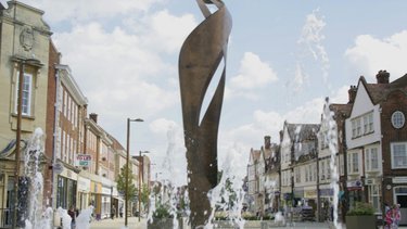 Beacons and fountains in Letchworth Town Centre