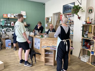 People visiting Letchworth Garden Shed