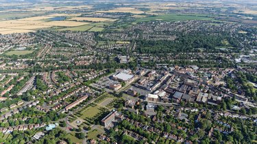 An aerial view of Letchworth Garden City