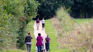 People walking along the Garden City Greenway