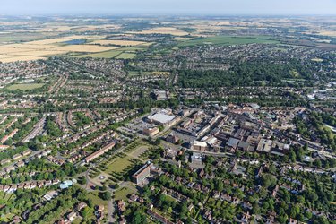 An aerial view of Letchworth Garden City