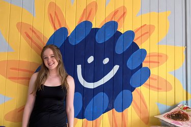 Our volunteer Evie at Broadway Gallery