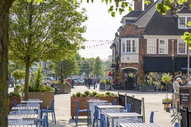 Letchworth Town Centre in Summer