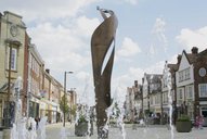 Beacons and fountains in Letchworth Town Centre
