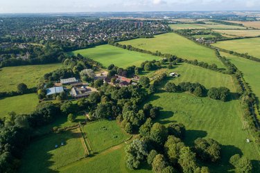 An aerial view of Standalone Farm and its surrounding land