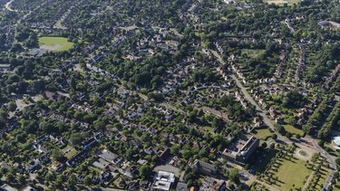 An aerial view of Letchworth